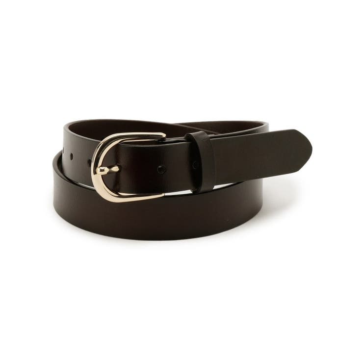 ブラウン(044) | シンプル牛革ベルト（3cm巾） | SHOO・LA・RUE