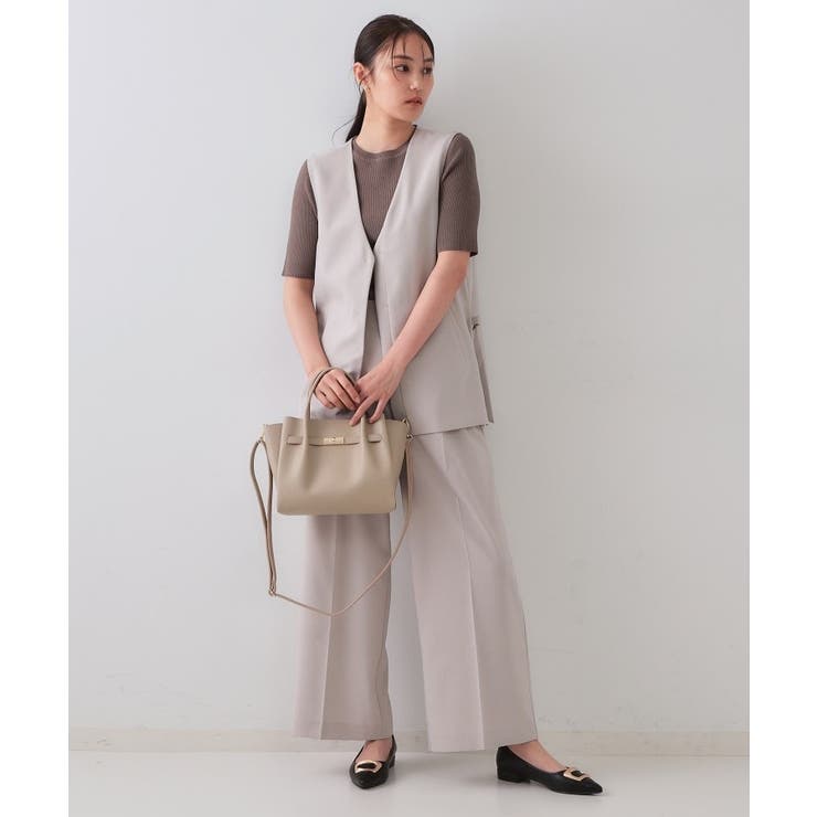 【軽量/2WAY/通勤対応】フロントベルトデザインミドルトートバッグ | OPAQUE.CLIP | 詳細画像15