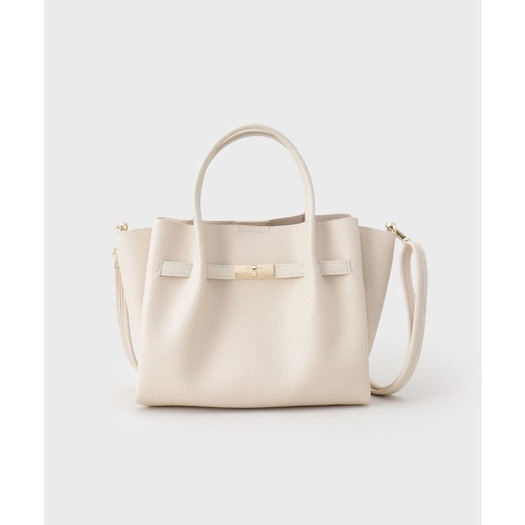 【軽量/2WAY/通勤対応】フロントベルトデザインミドルトートバッグ | OPAQUE.CLIP | 詳細画像16