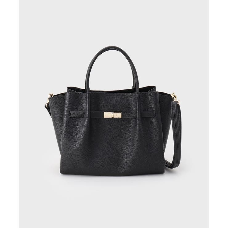 【軽量/2WAY/通勤対応】フロントベルトデザインミドルトートバッグ | OPAQUE.CLIP | 詳細画像18