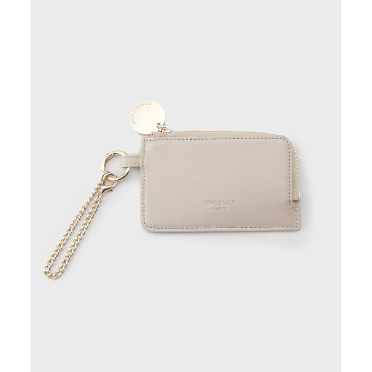 ベージュ(052) | 【2WAY】合皮チャームカードケース | OPAQUE.CLIP
