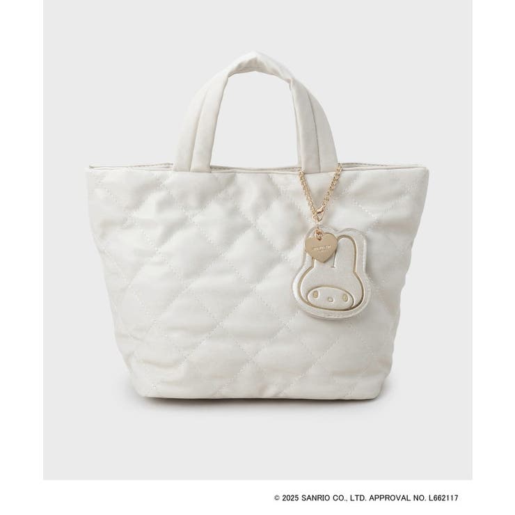 アイボリー(004) | 【マイメロディ】キルティングミドルトートバッグ | OPAQUE.CLIP
