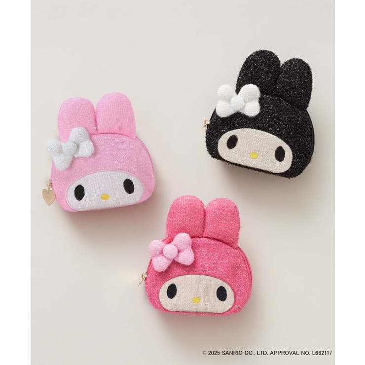 【マイメロディ】フェイス型キラキラシェルポーチ | OPAQUE.CLIP | 詳細画像1 