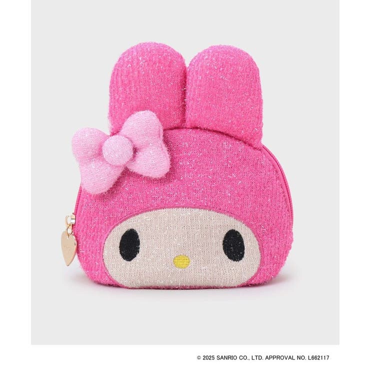 ピンク(073) | 【マイメロディ】フェイス型キラキラシェルポーチ | OPAQUE.CLIP
