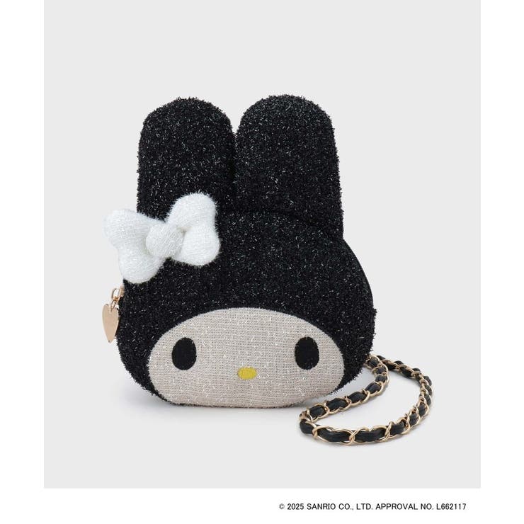 ブラック(019) | 【マイメロディ】フェイス型2WAYキラキラミニショルダー | OPAQUE.CLIP