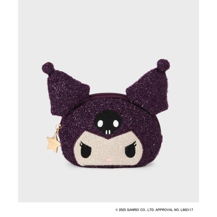 パープル(183) | ◆【クロミ】フェイス型キラキラシェルポーチ | OPAQUE.CLIP