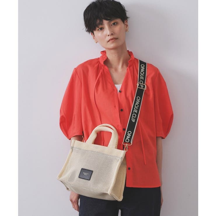 【2WAY】メッシュスクエアミドルトートバッグ | OPAQUE.CLIP | 詳細画像1 