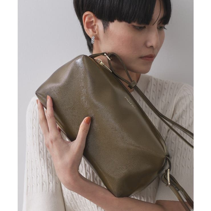 【2WAY】エナメルワイドスクエアボストンバッグ | OPAQUE.CLIP | 詳細画像3 