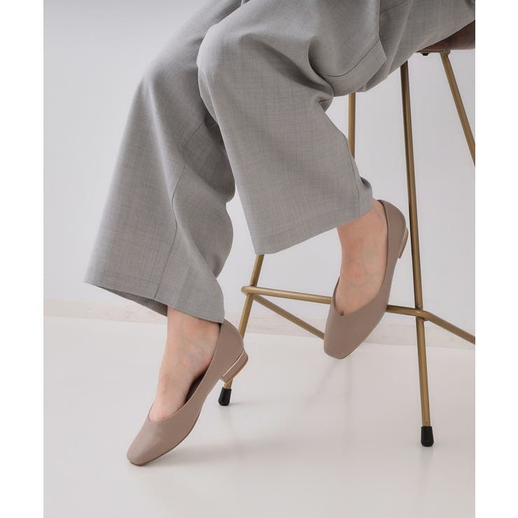 【抗菌防臭加工/生活防水】メタルパーツVフラットパンプス | OPAQUE.CLIP | 詳細画像13 