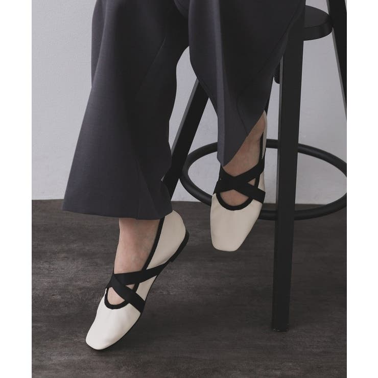 クロスゴムデザインバレエシューズ | OPAQUE.CLIP | 詳細画像1 