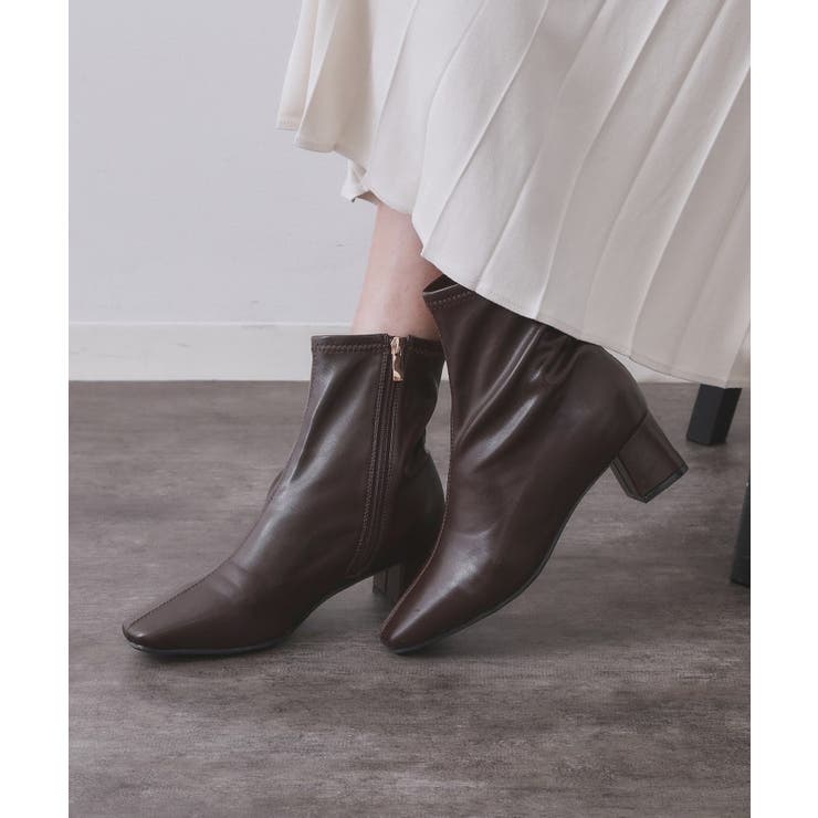 ブラウン(044) | ベーシックショートブーツ【THEシリーズ/抗菌防臭加工】 | OPAQUE.CLIP