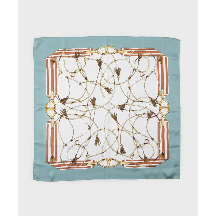 ミントグリーン(021) | 柄アソートスクエアスカーフ | OPAQUE.CLIP