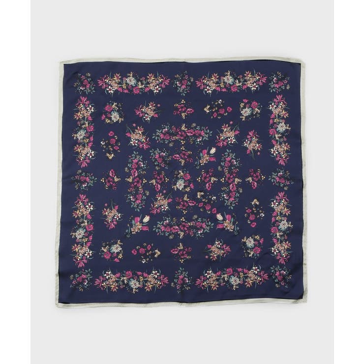 ネイビー(094) | 柄アソートスクエアスカーフ | OPAQUE.CLIP