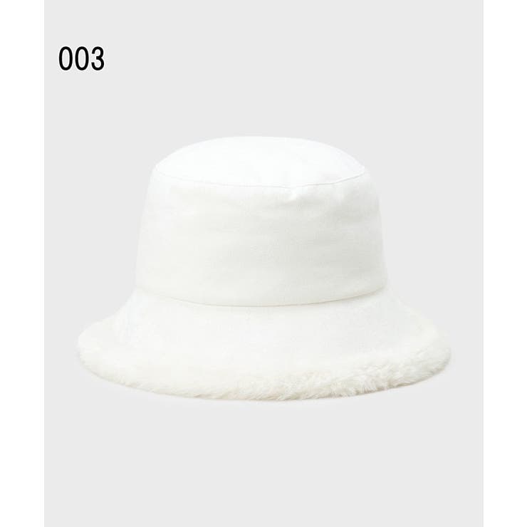 【リバーシブル】フェイクムートン×フェイクファーバケットハット | OPAQUE.CLIP | 詳細画像1 