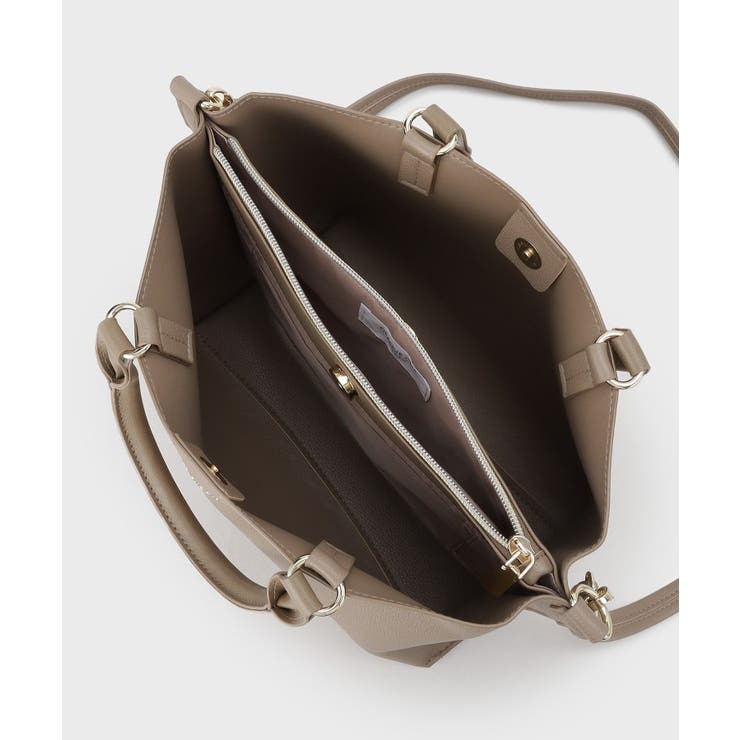 【2WAY/人間工学】ソフトシュリンク合皮ミドルサイズトートバッグ | OPAQUE.CLIP | 詳細画像15 