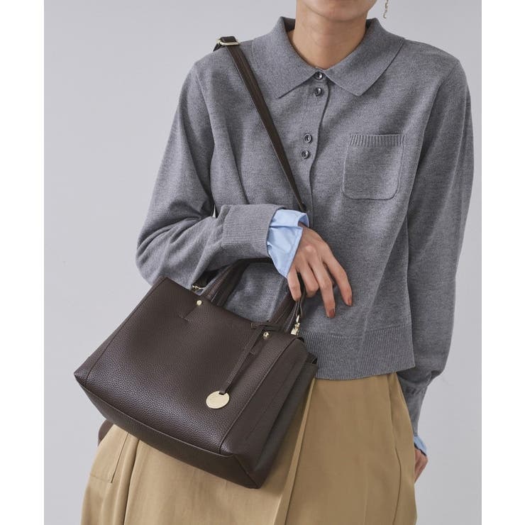 【2WAY/人間工学】シュリンクミドルトートバッグ | OPAQUE.CLIP | 詳細画像5 