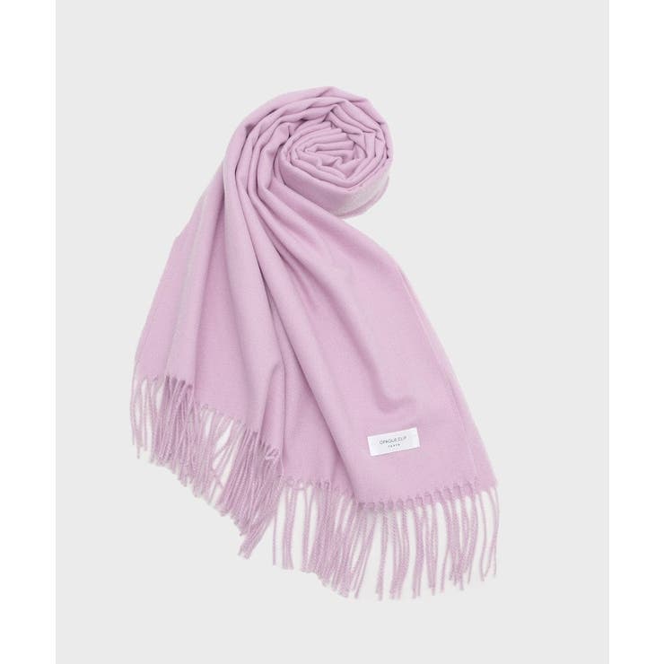 ラベンダー(080) | 大判無地フリンジボリュームストール | OPAQUE.CLIP