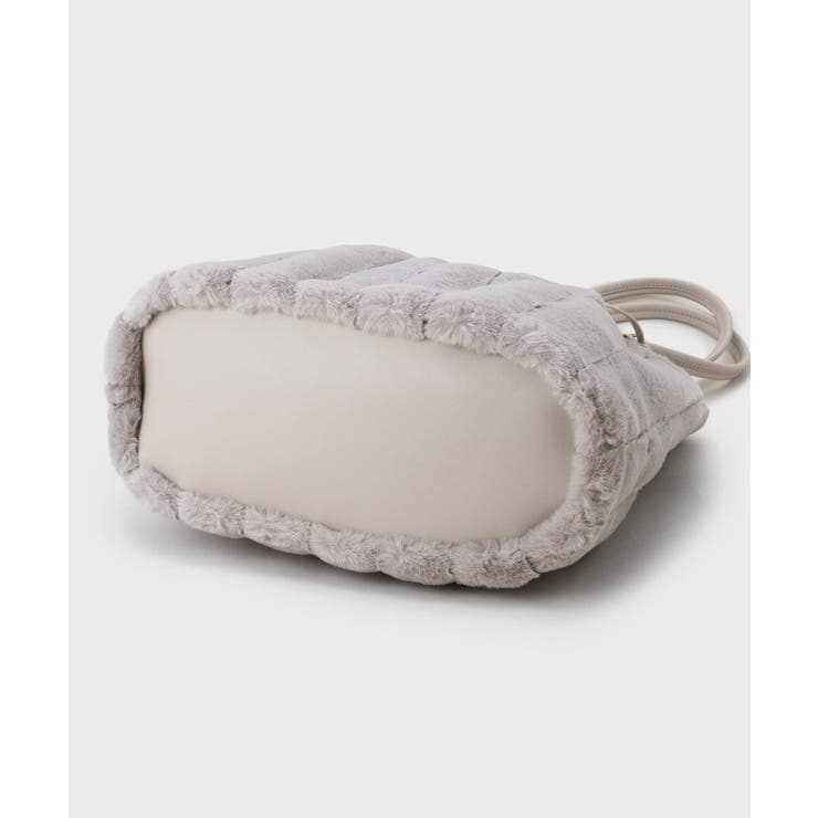 【A4サイズ対応／マチ付き】ストライプフェイクファートートバッグ | OPAQUE.CLIP | 詳細画像25 