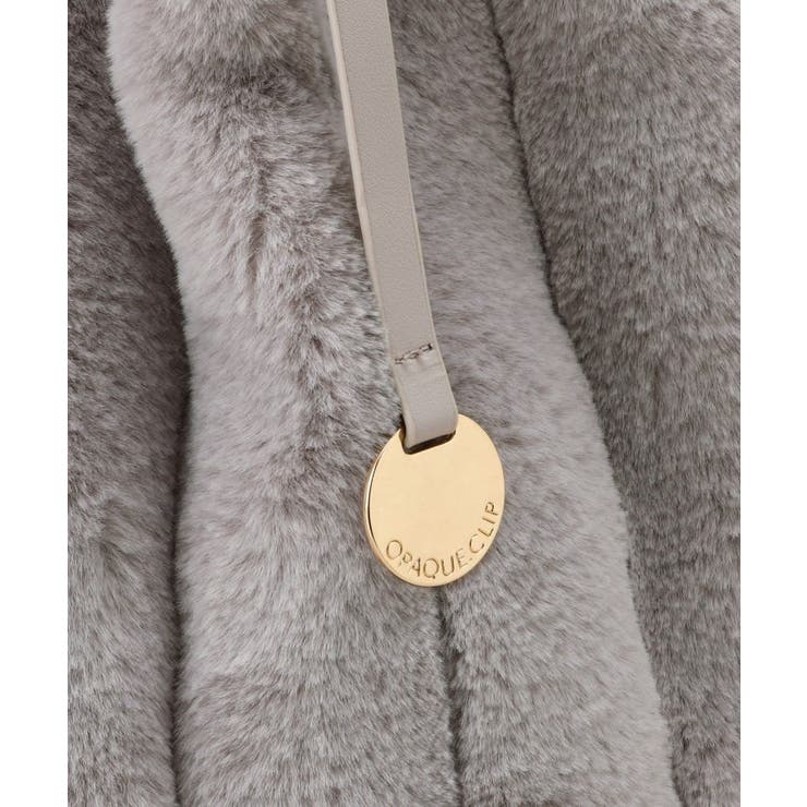 【A4サイズ対応／マチ付き】ストライプフェイクファートートバッグ | OPAQUE.CLIP | 詳細画像35 