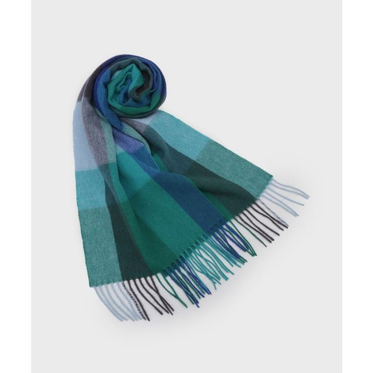 グリーン(222) | ウール100％マフラー【12col/洗える】 | OPAQUE.CLIP