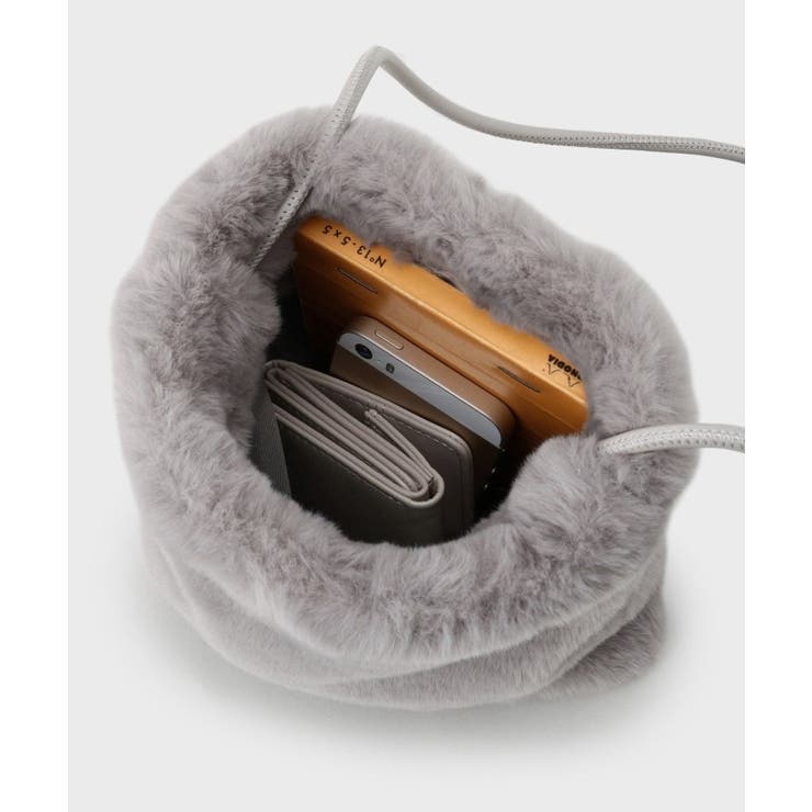 【11色展開】フェイクファースクエアミニポシェット | OPAQUE.CLIP | 詳細画像48 