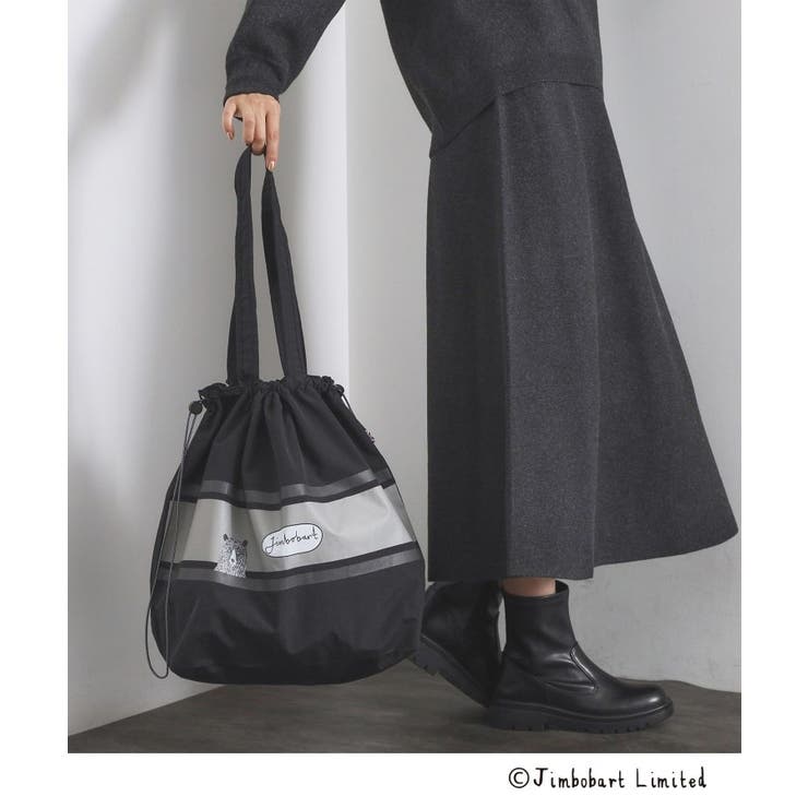 ブラック(019) | 【ジムボバートコラボ】ポケッタブルBIGトートバッグ | OPAQUE.CLIP