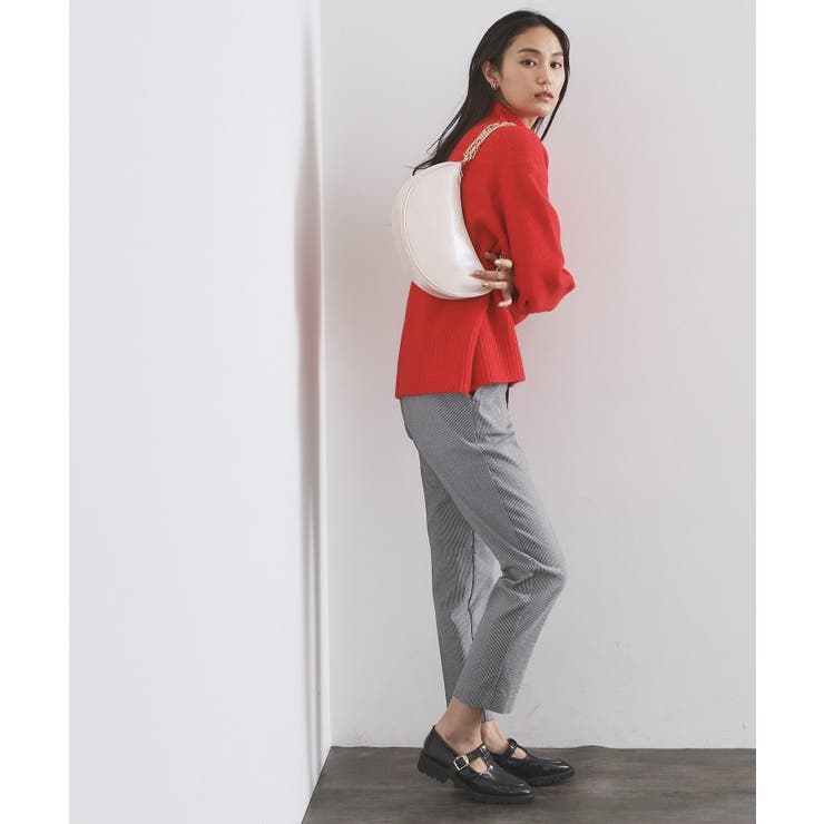 【2WAY】オイル調合皮チェーンハンドルムーンミドルバッグ | OPAQUE.CLIP | 詳細画像2