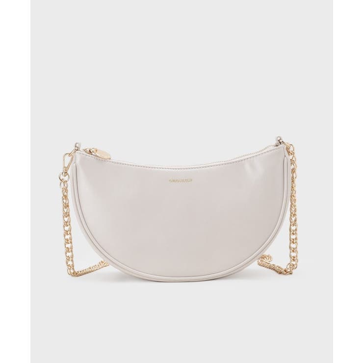 【2WAY】オイル調合皮チェーンハンドルムーンミドルバッグ | OPAQUE.CLIP | 詳細画像7