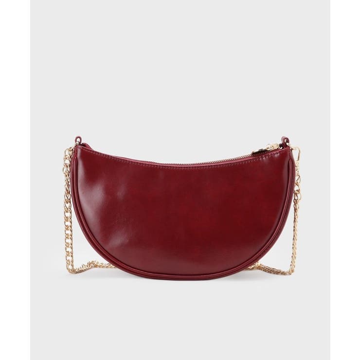 【2WAY】オイル調合皮チェーンハンドルムーンミドルバッグ | OPAQUE.CLIP | 詳細画像11