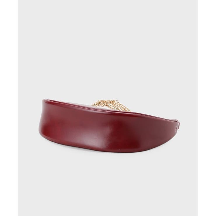 【2WAY】オイル調合皮チェーンハンドルムーンミドルバッグ | OPAQUE.CLIP | 詳細画像12