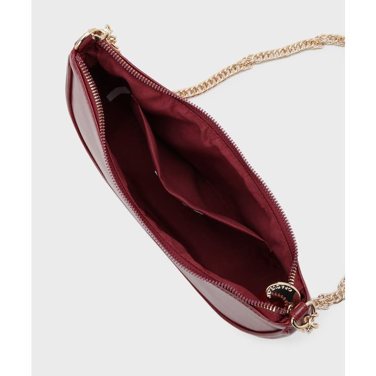 【2WAY】オイル調合皮チェーンハンドルムーンミドルバッグ | OPAQUE.CLIP | 詳細画像13