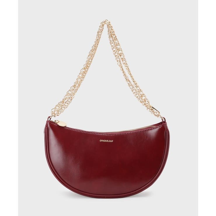 【2WAY】オイル調合皮チェーンハンドルムーンミドルバッグ | OPAQUE.CLIP | 詳細画像18