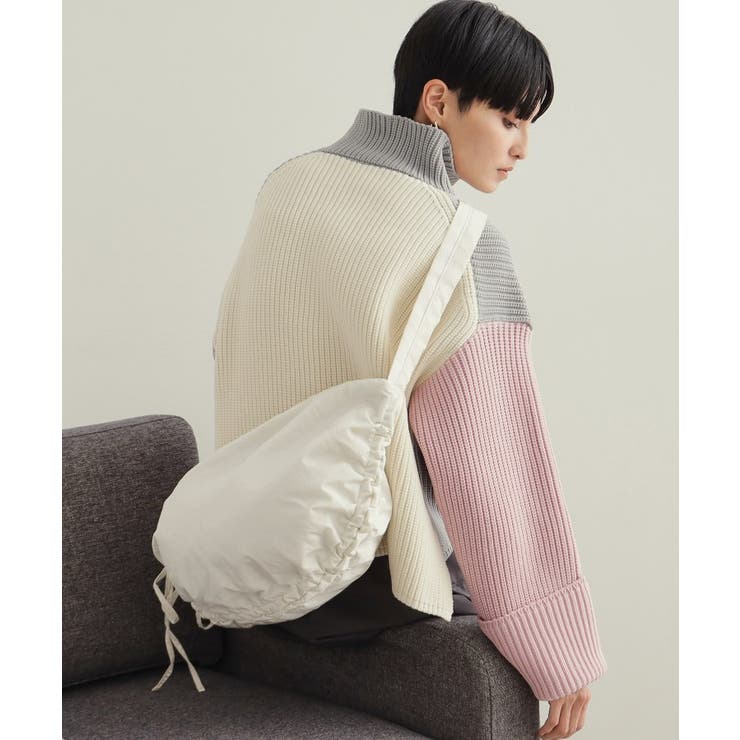 アイボリー(004) | 【2WAY/軽量】サイドドロストムーンミドルショルダー | OPAQUE.CLIP