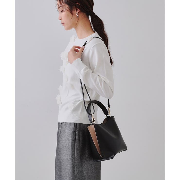 【2WAY】バイカラーワンハンドルミニショルダーバッグ | OPAQUE.CLIP | 詳細画像4 