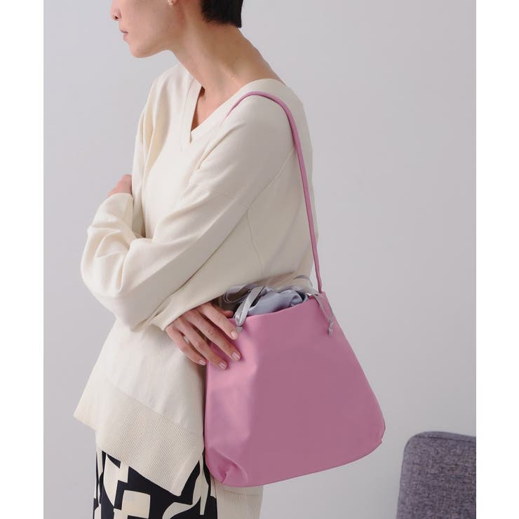 サテンコンビ巾着ワンショルダーバッグ | OPAQUE.CLIP | 詳細画像3 