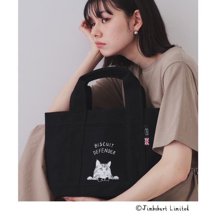 ブラック(019) | 【ジムボバートコラボ】プリントミドルトートバッグ | OPAQUE.CLIP