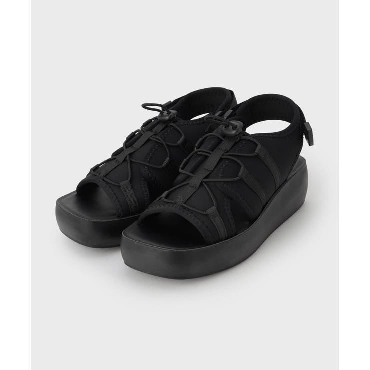 ブラック(019) | ボリュームソールスポーティサンダル | OPAQUE.CLIP