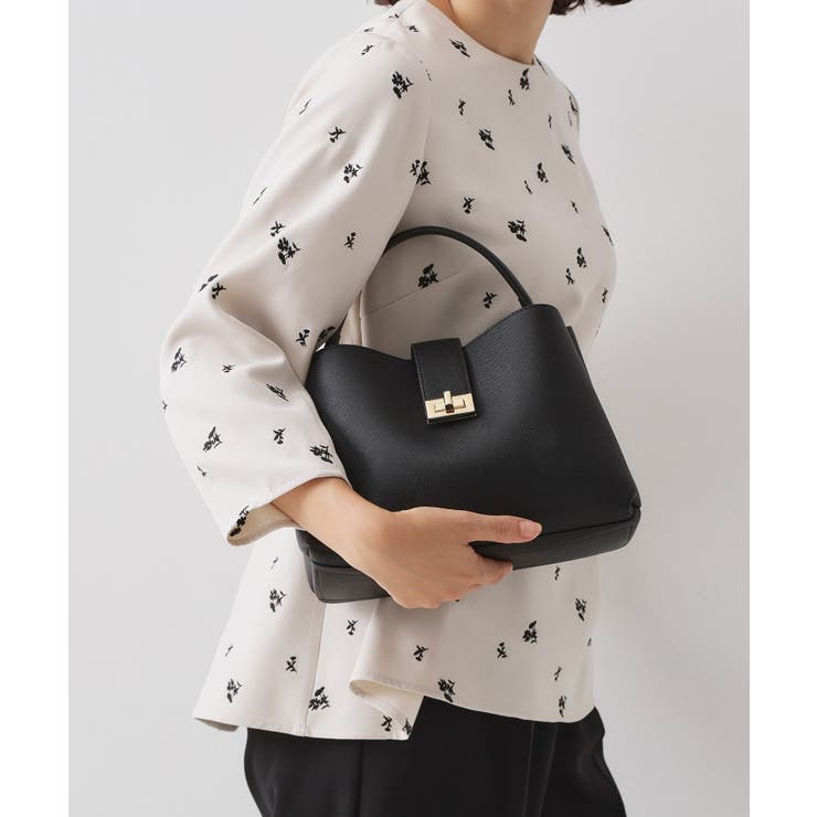 ブラック(019) | 【2WAY】サフィアーノ調ミドルワンハンドルバッグ | OPAQUE.CLIP