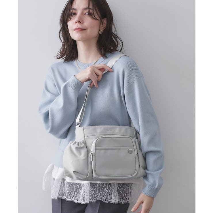 フロントポケット3層デザインショルダーバッグ【マルチポケット】 | OPAQUE.CLIP | 詳細画像1 