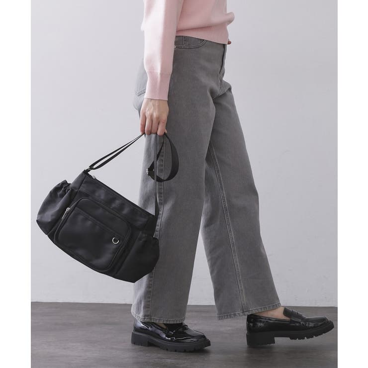 フロントポケット3層デザインショルダーバッグ【マルチポケット】 | OPAQUE.CLIP | 詳細画像3 