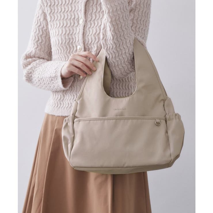 フロントポケット3層デザイントライアングルミドルトートバッグ【マルチポケット】 | OPAQUE.CLIP | 詳細画像5 