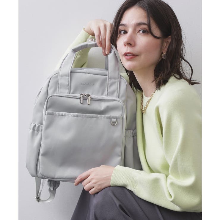 グレー(012) | フロントポケットデザインリュック【2WAY／マルチポケット】 | OPAQUE.CLIP