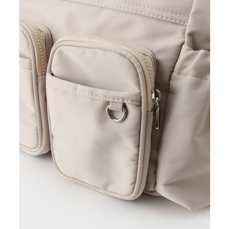 フロントWポケット3層デザインミドルトートバッグ【2WAY／マルチポケット】 | OPAQUE.CLIP | 詳細画像18 