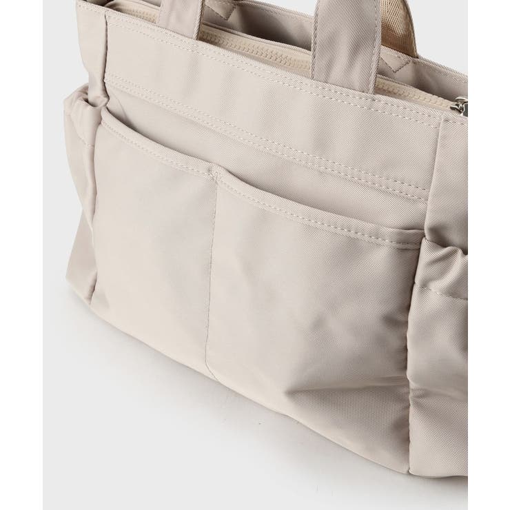 フロントWポケット3層デザインミドルトートバッグ【2WAY／マルチポケット】 | OPAQUE.CLIP | 詳細画像20 