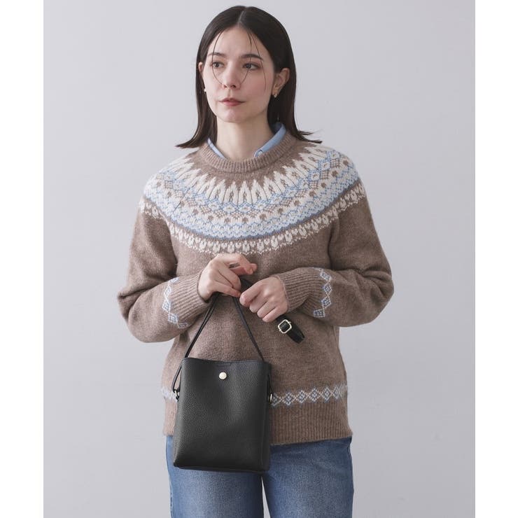 シュリンク合皮3層ミニショルダーバッグ【軽量／長さ調整可能】 | OPAQUE.CLIP | 詳細画像3 