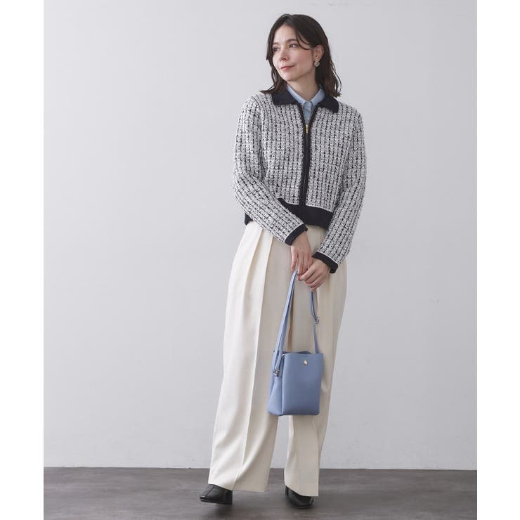 シュリンク合皮3層ミニショルダーバッグ【軽量／長さ調整可能】 | OPAQUE.CLIP | 詳細画像8 