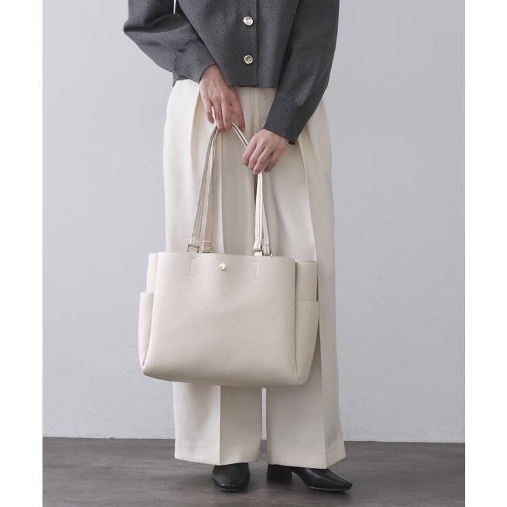 シュリンク合皮大容量トートバッグ【人間工学／軽量／A4サイズ対応／2WAY】 | OPAQUE.CLIP | 詳細画像5 