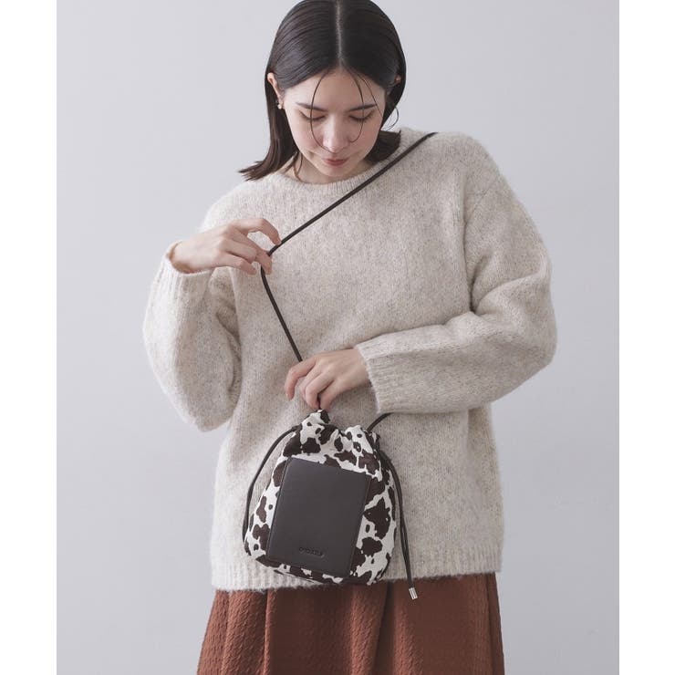 ブラウン(243) | 素材アソートサイドドロストミニショルダーバッグ【長さ調整可能】 | OPAQUE.CLIP