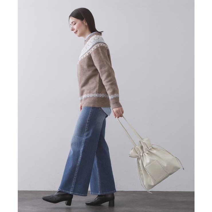 素材アソートドロストデザイン巾着トートバッグ【A4サイズ対応】 | OPAQUE.CLIP | 詳細画像2 