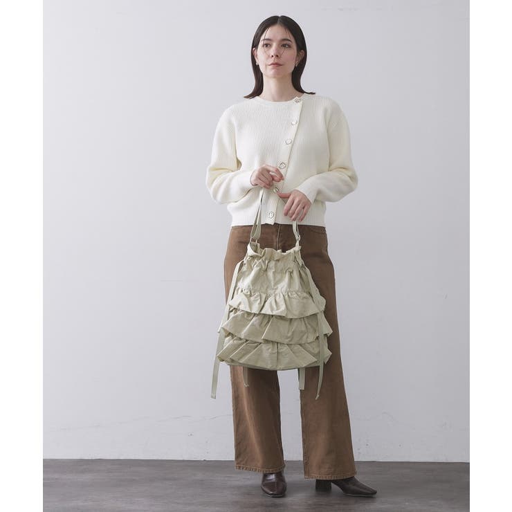 ドロストリボンフリルティアードショルダーバッグ【長さ調整可能】 | OPAQUE.CLIP | 詳細画像6 